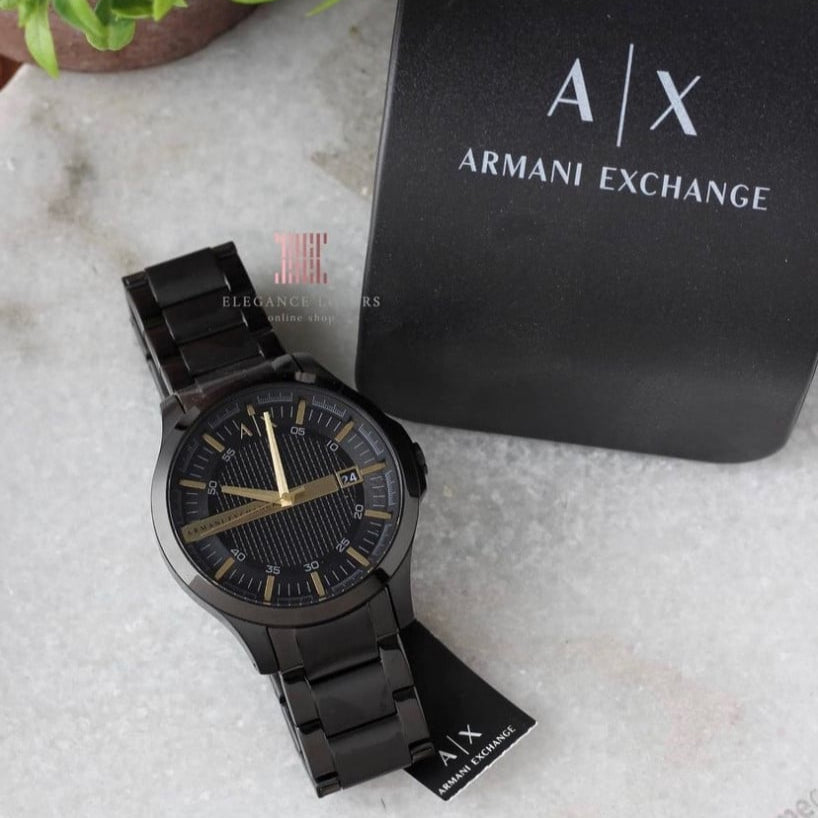 Armani Exchange Hampton AX2413 Men's Chronograph – Black Dial with Black Stainless Steel Strap