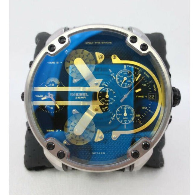 Diesel DZ7429 Mr. Daddy 2.0 Chronograph Men's Watch – Black Dial & Grey Nylon Strap